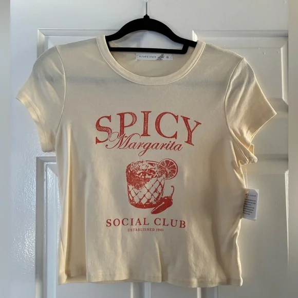 Altar'd State Crop Top - Margarita Graphic Tee - XL - NWT - Picture 2 of 6